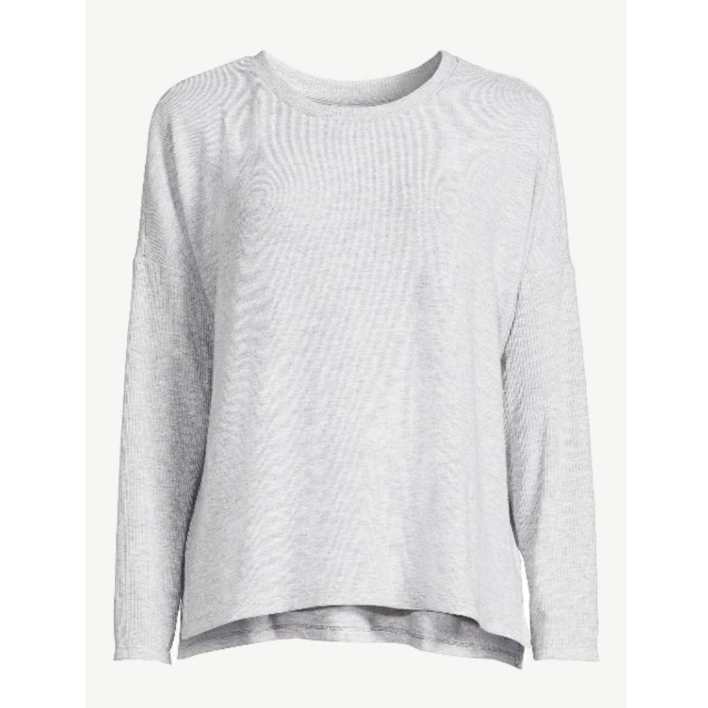 Women’s Hacci Knit Ultra Soft Comfy Sleep Lounge Pajama Long Sleeve Shirt Sz XL